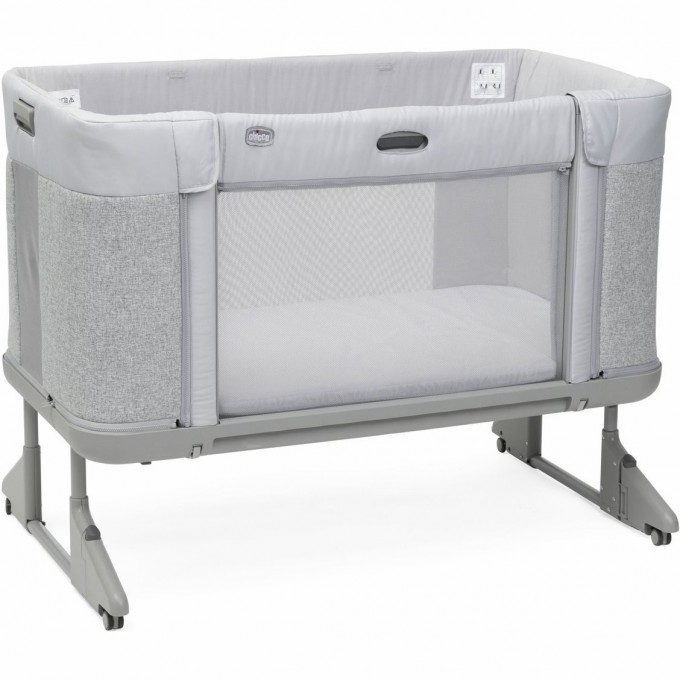 Кроватка CHICCO NEXT2ME FOREVER ASH GREY CROSS COLL 08079650610000