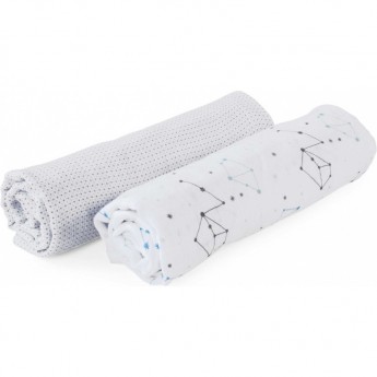 Муслиновая простынка CHICCO ZODIAC, 2шт, Белый