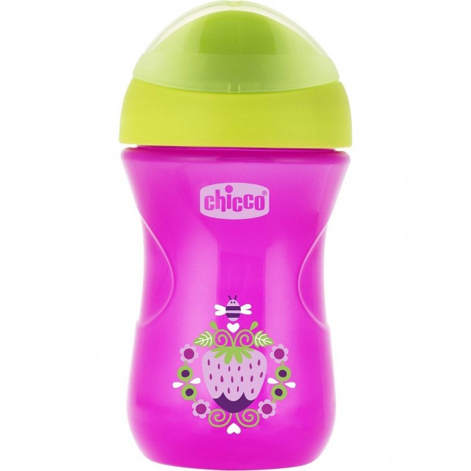 Поильник CHICCO EASY CUP (носик ободок), 1 шт.,12м+, 266 мл, розовый 00006961100050