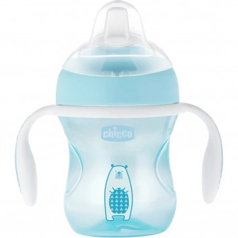 Поильник CHICCO TRANSITION CUP 4м+ голубой