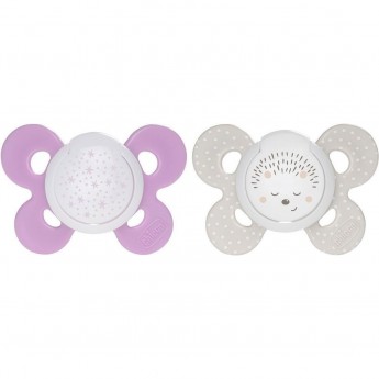 Пустышка силиконовая CHICCO PHYSIO COMFORT 16-36м розовая 2 шт