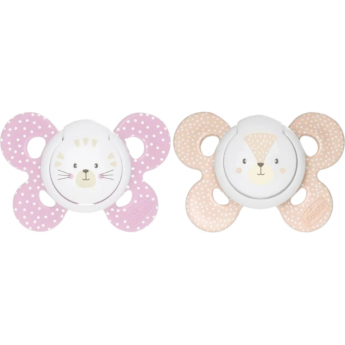 Пустышка силиконовая CHICCO PHYSIO COMFORT 6-16м розовая 2 шт