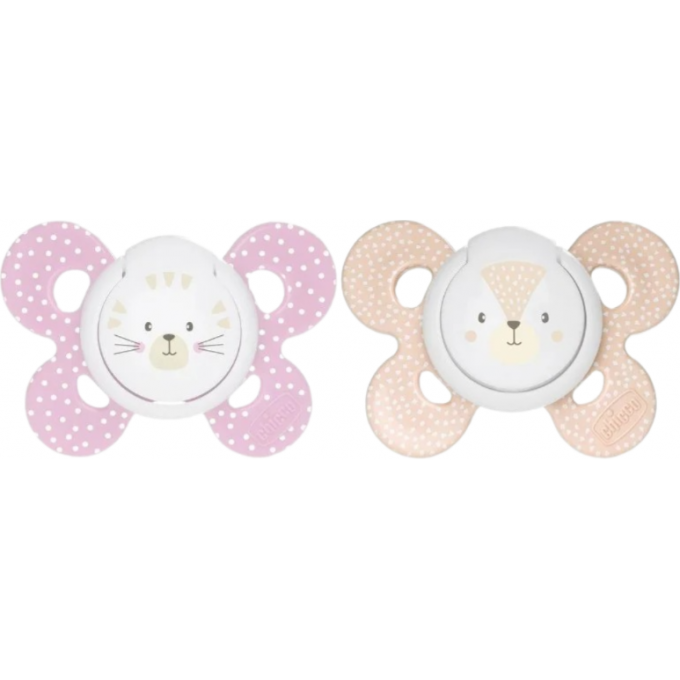 Пустышка силиконовая CHICCO PHYSIO COMFORT 6-16м розовая 2 шт 00074933110000